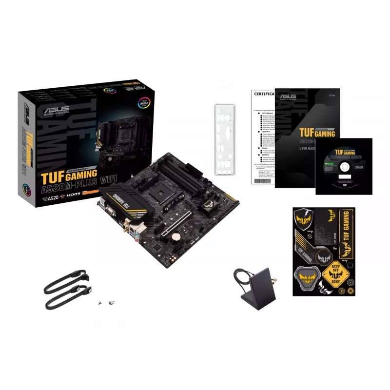 ASUS TUF GAMING A520M-PLUS WIFI pagrindinė plokštė AMD A520 Socket AM4 micro ATX