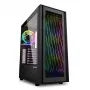 PC korpusas Sharkoon RGB Wave Desktop Juodas