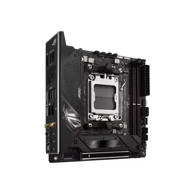 Motininė plokštė ASUS ROG STRIX B650E-I GAMING WIFI mini ITX — AMD B650, Socket AM5, DDR5, 2x M.2, Wi‑Fi 6E, 2.5Gb LAN