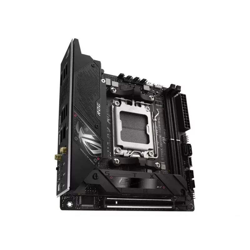 Motininė plokštė ASUS ROG STRIX B650E-I GAMING WIFI mini ITX — AMD B650, Socket AM5, DDR5, 2x M.2, Wi‑Fi 6E, 2.5Gb LAN