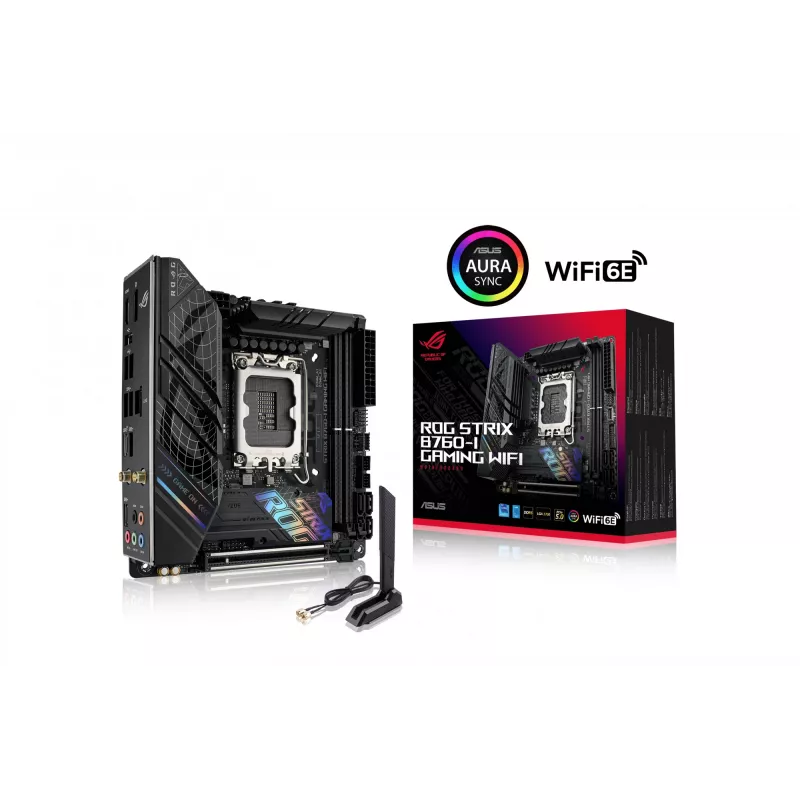 ASUS ROG STRIX B760-I GAMING WIFI pagrindinė plokštė Intel B760 LGA 1700 mini ITX
