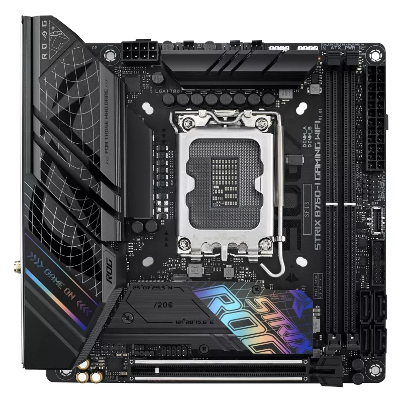 ASUS ROG STRIX B760-I GAMING WIFI pagrindinė plokštė Intel B760 LGA 1700 mini ITX