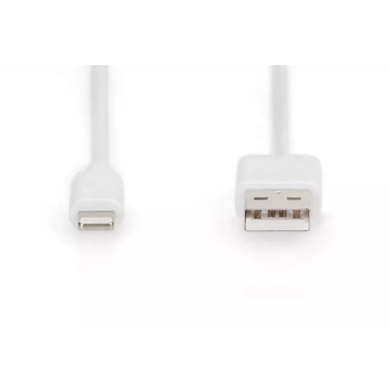 DIGITUS USB-A į Lightning MFI C89, 2m duomenų ir įkrovimo laidas, baltas, 5V, 2,4A