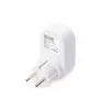 DIGITUS maitinimo adapteris su 2 USB prievadais 250V, 50 Hz, USB: 5V, 2.1A, balta / pilka