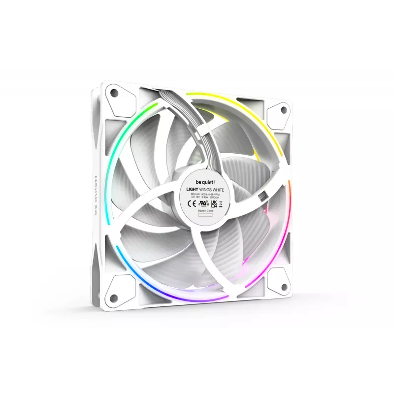 be quiet! Light Wings White 140mm PWM high-speed Triple-Pack – 3 vnt. kompiuterio korpuso ventiliatoriai 14 cm