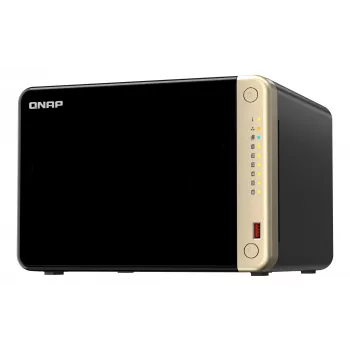 QNAP TS-664 NAS bokštas Intel Celeron N5095 8 GB DDR4 0 TB QNAP QTS juoda, bronzinė
