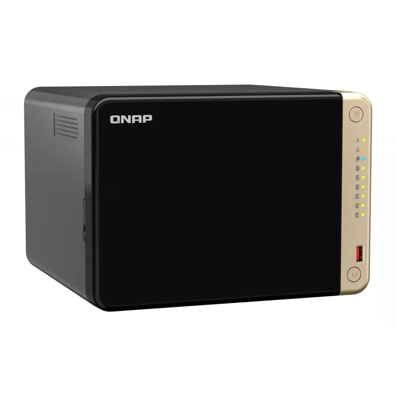 QNAP TS-664 NAS bokštas Intel Celeron N5095 8 GB DDR4 0 TB QNAP QTS juoda, bronzinė