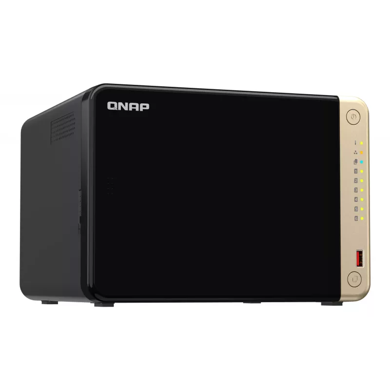 QNAP TS-664 NAS bokštas Intel Celeron N5095 8 GB DDR4 0 TB QNAP QTS juoda, bronzinė
