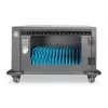 DIGITUS Įkrovimo spinta, 16 vietų, 14 colių, juoda 384x550x375 mm, elektr. užraktas, su USB, ventiliatoriumi