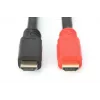 DIGITUS ASSMANN HDMI aukštos spartos jungiamasis kabelis, tipas A, su stiprintuvu, M/M, 15m Full HD, CE, aukso juodas