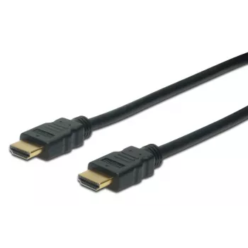 DIGITUS HDMI High Speed laidas su Ethernet, 1 m, Auksuotas, Juodas