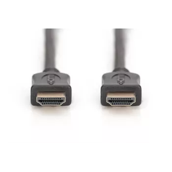 DIGITUS HDMI High Speed laidas su Ethernet, A tipo kištukas/kištukas, 5 m, Full HD 60p, aukso juodas
