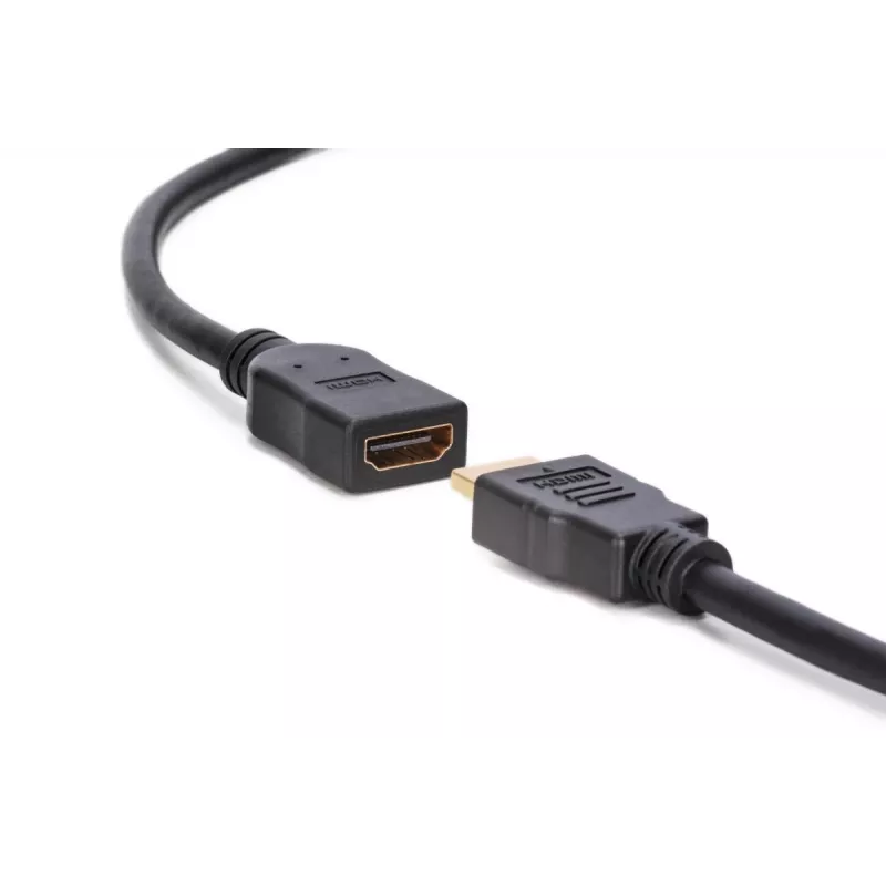 DIGITUS HDMI High Speed ilginimo laidas, A tipo kištukas / lizdas, 3 m, su Ethernet, Ultra HD 24p, juodas