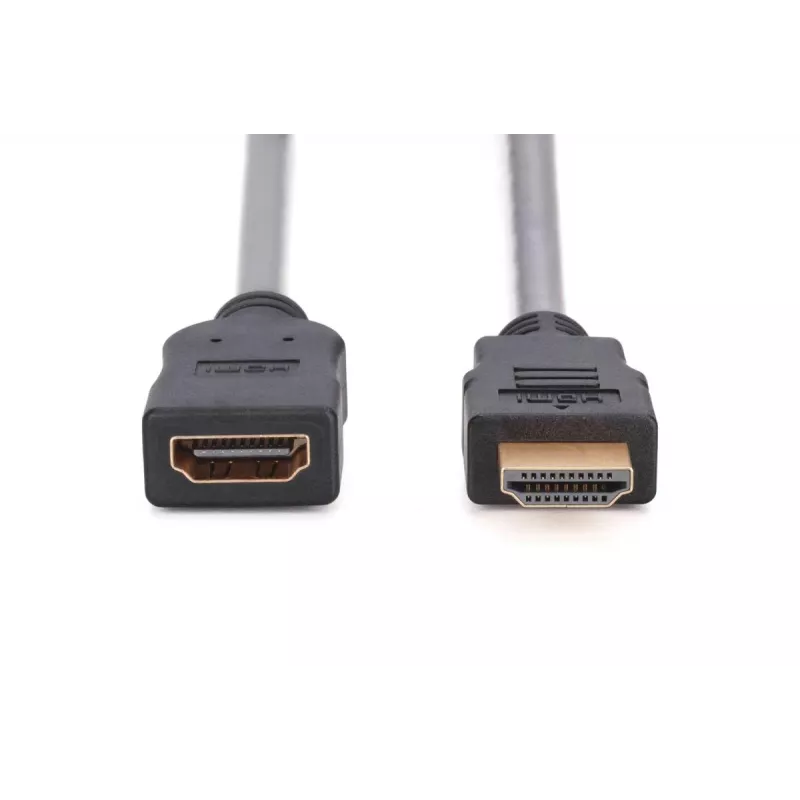 DIGITUS HDMI High Speed ilginimo laidas, A tipo kištukas / lizdas, 3 m, su Ethernet, Ultra HD 24p, juodas