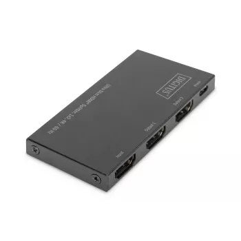 DIGITUS Ultra Slim HDMI skirstytuvas 1x2, 4K/60Hz HDR, HDCP 2.2, 18 Gbps, maitinamas per Micro USB