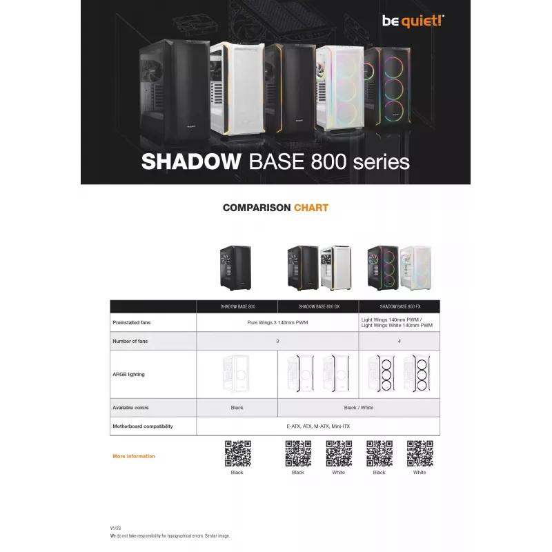 PC korpusas be quiet! Shadow Base 800 DX White Midi Tower