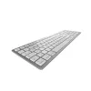 Belaidė klaviatūra CHERRY KW 9100 SLIM FOR MAC, USB + Bluetooth, QWERTZ vokiškas išdėstymas, sidabrinė