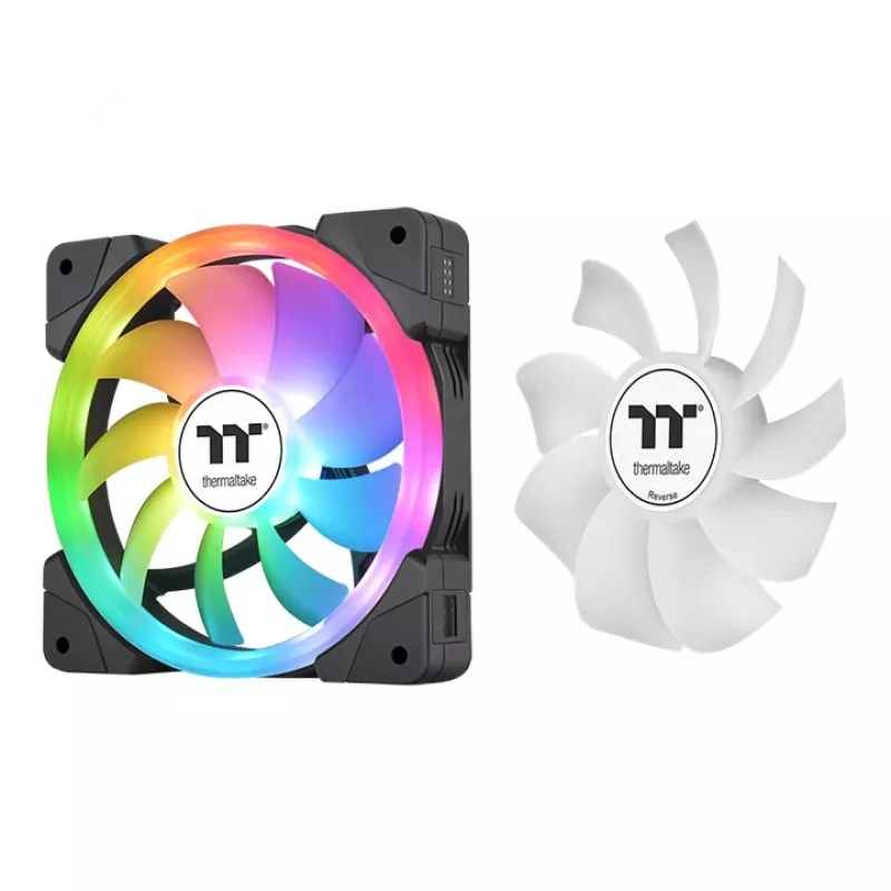 THERMALTAKE PC aušinimo ventiliatorius - SWAFAN EX14 ARGB Sync TT Premium Edition - 14 cm - Juodas - 3 vnt. pakuotė
