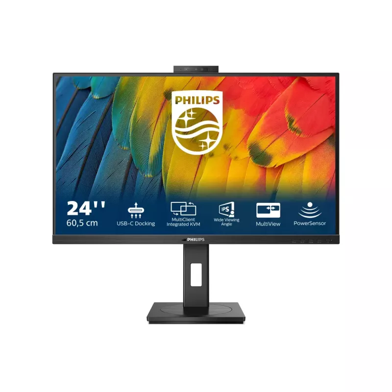 Philips 5000 serijos 24B1U5301H/00 monitorius 60,5 cm (23,8 colio) 1920 x 1080 pikselių Full HD LCD juodas