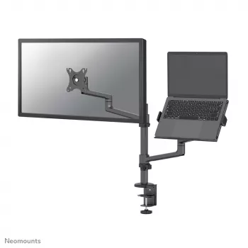 Neomounts DS20-425BL2 monitoriaus rankena su nešiojamojo kompiuterio laikikliu 17-27 colių - erdvę taupanti
