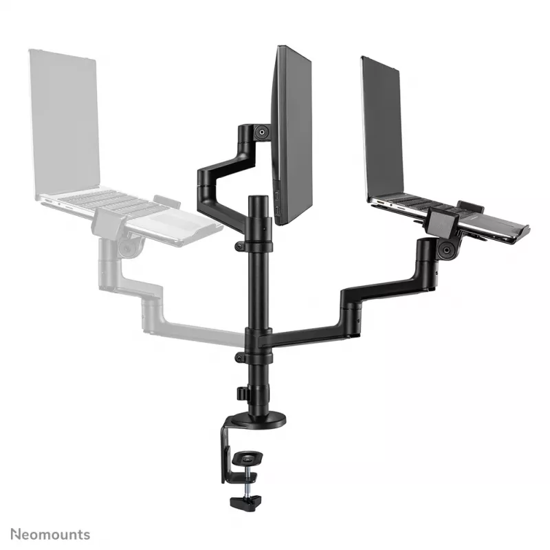 Neomounts DS20-425BL2 monitoriaus rankena su nešiojamojo kompiuterio laikikliu 17-27 colių - erdvę taupanti