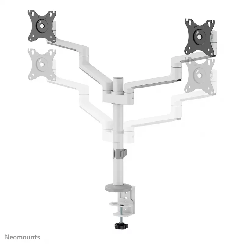 Neomounts DS60-425WH2 monitorių laikiklis dviems ekranams 17-27 colių – taupo vietą