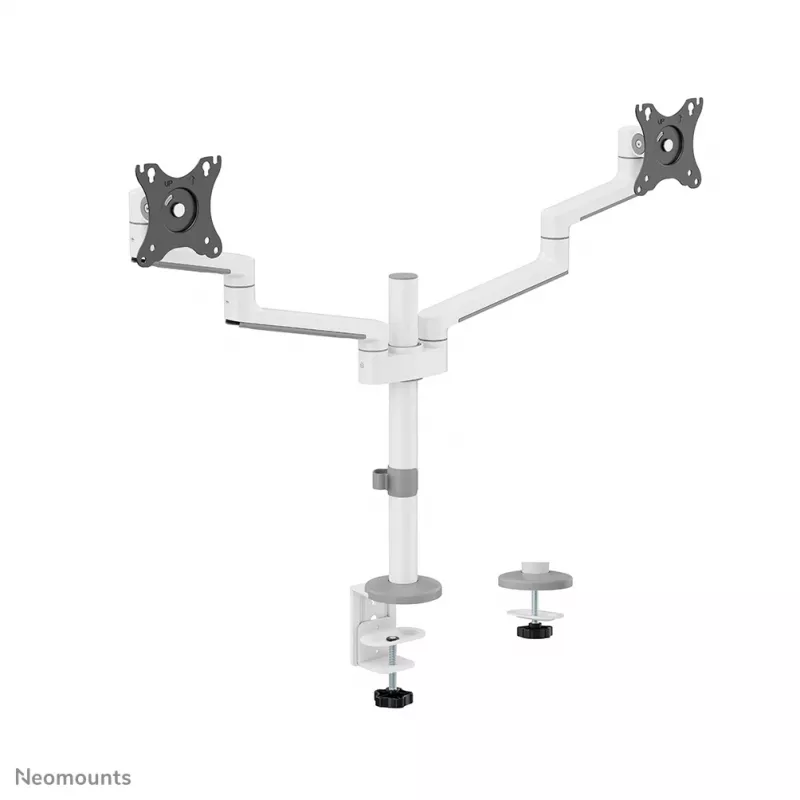 Neomounts DS60-425WH2 monitorių laikiklis dviems ekranams 17-27 colių – taupo vietą