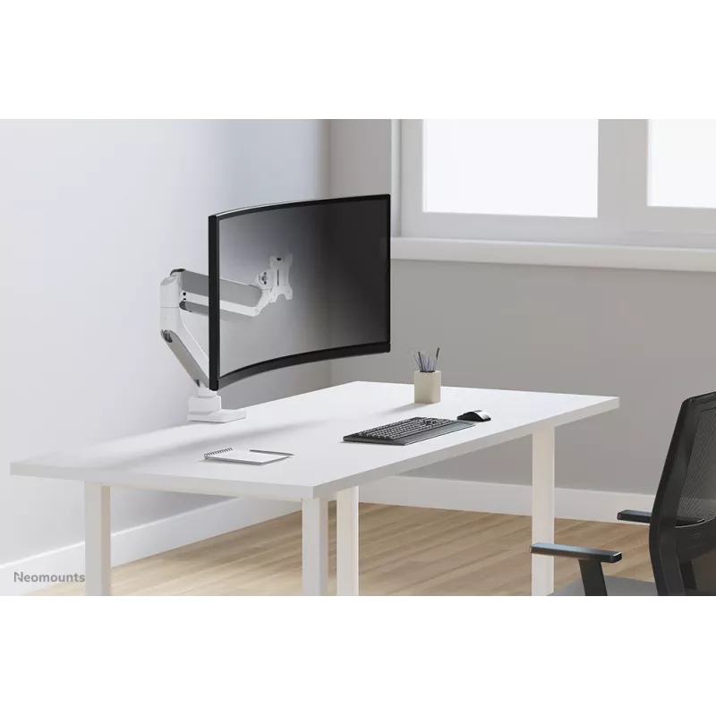 Neomounts DS70PLUS-450WH1 monitoriaus rankena 17-49 colių - dujinė spyruoklė - Topfix - 180° stabdiklis
