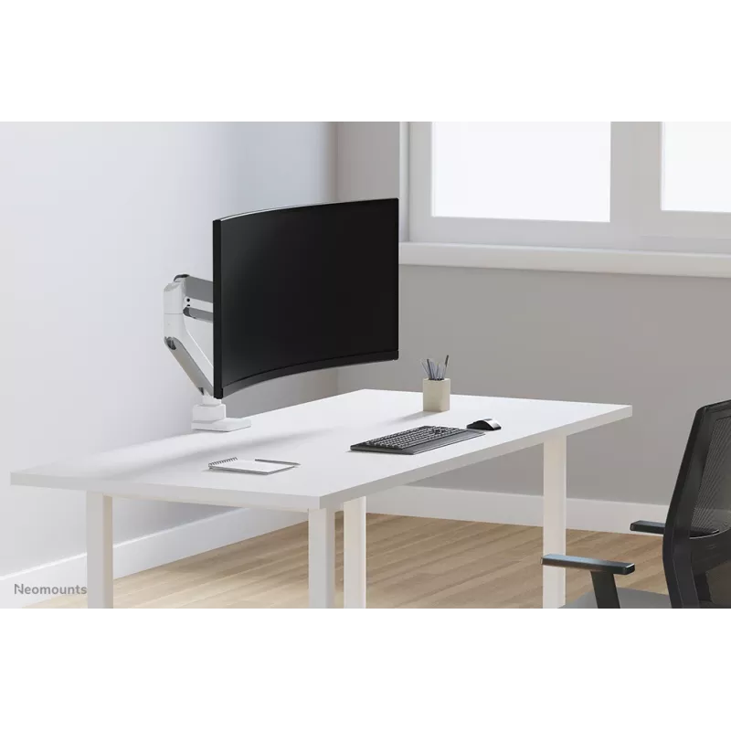 Neomounts DS70PLUS-450WH1 monitoriaus rankena 17-49 colių - dujinė spyruoklė - Topfix - 180° stabdiklis