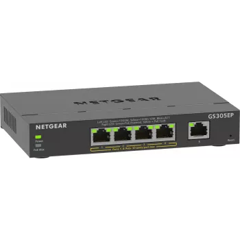 NETGEAR GS305EP 5 prievadų Gigabit Ethernet PoE+ valdomas jungiklis (L2/L3)