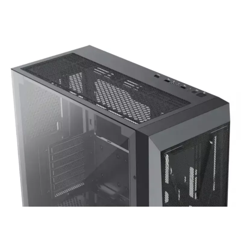 PC Midi Tower korpusas XILENCE XG151 — juodas, ATX/Micro-ATX/Mini-ITX, maitinimo šaltinis apačioje, 2x 3,5 colio + 4x 2,5 colio vietos