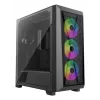 PC Midi Tower korpusas XILENCE XG151 — juodas, ATX/Micro-ATX/Mini-ITX, maitinimo šaltinis apačioje, 2x 3,5 colio + 4x 2,5 colio vietos