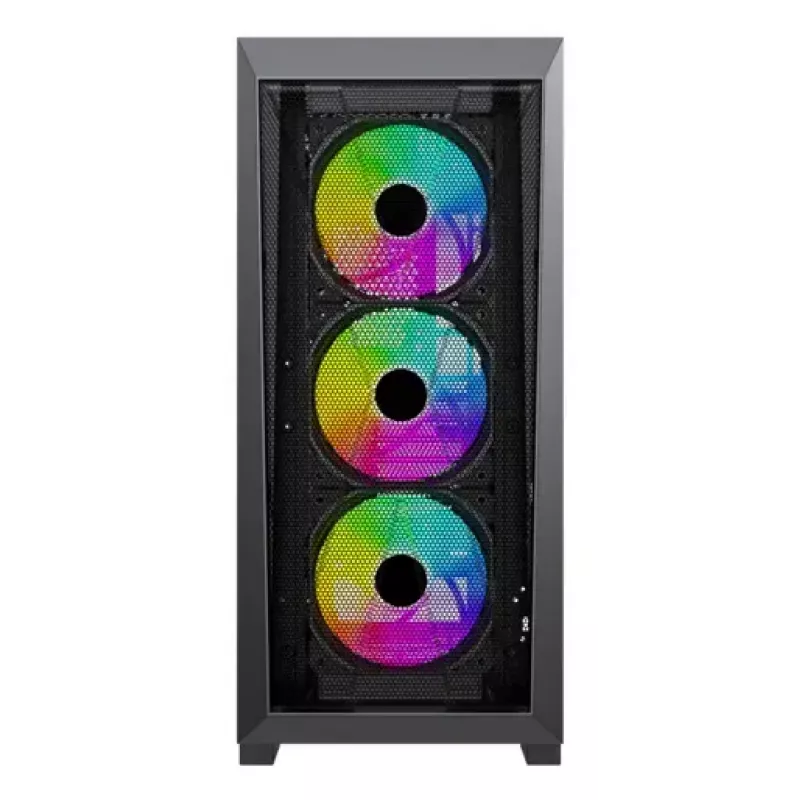PC Midi Tower korpusas XILENCE XG151 — juodas, ATX/Micro-ATX/Mini-ITX, maitinimo šaltinis apačioje, 2x 3,5 colio + 4x 2,5 colio vietos