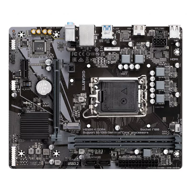 Motininė plokštė GIGABYTE H610M K DDR4