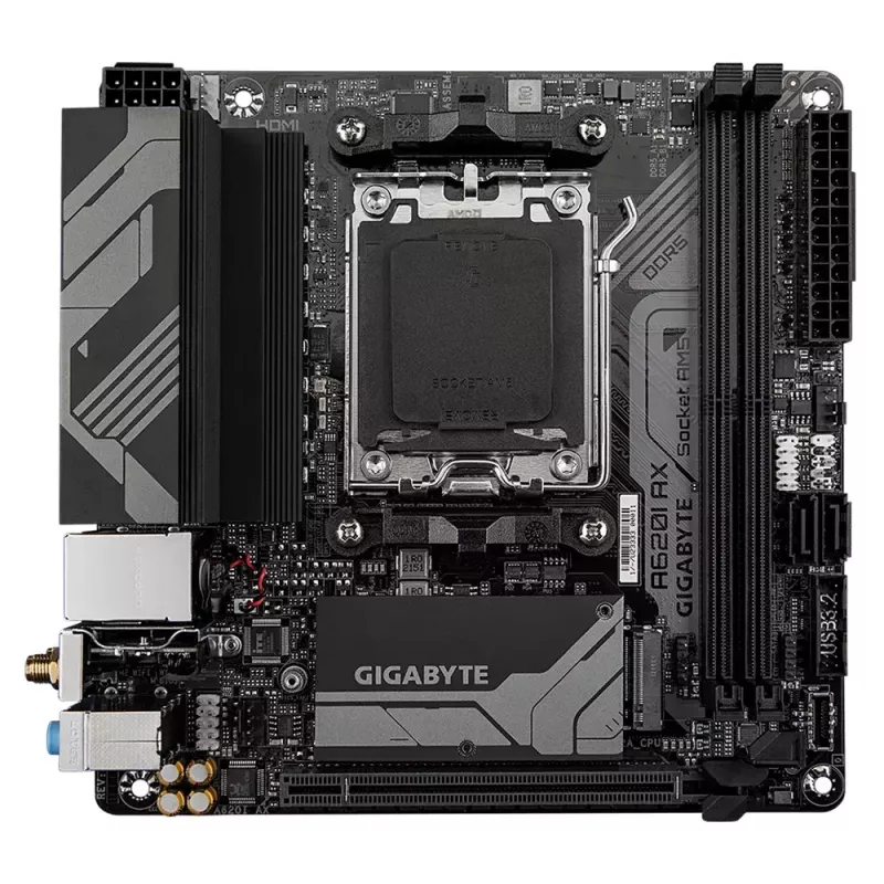 Motininė plokštė GIGABYTE A620I AX, AMD A620, Socket AM5, Mini-ITX