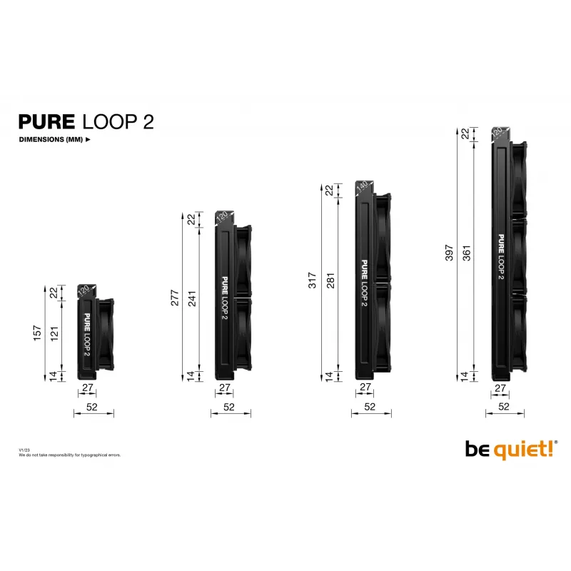 be quiet! Pure Loop 2 | 280mm procesoriaus vandens aušintuvas 14 cm Juoda 1 vnt.