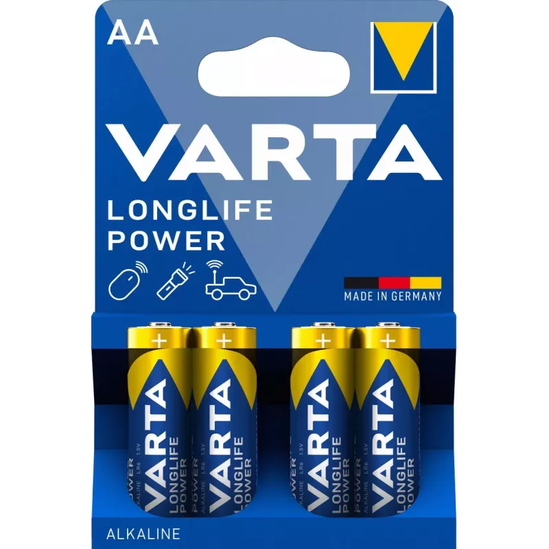 VARTA Longlife Power baterija Mignon AA LR06 1x4