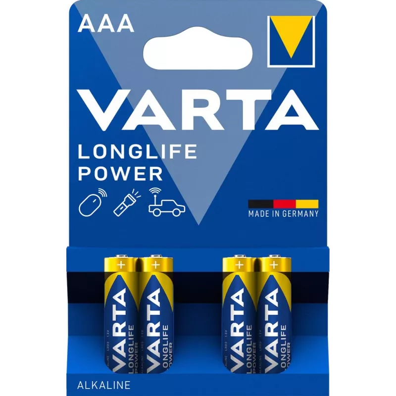 VARTA Longlife Power baterija AAA LR03, 4 vnt.