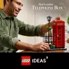 Statybinis žaislas LEGO Raudona Londono telefono būdelė 21347 – modulinis kolekcinis rinkinys, 1460 dalių, 18+
