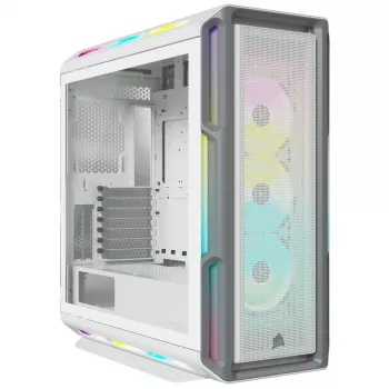 CORSAIR Icue 5000t RGB vidutinis bokštas ATX kompiuterio korpusas – baltas, grūdintas stiklas