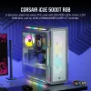 CORSAIR Icue 5000t RGB vidutinis bokštas ATX kompiuterio korpusas – baltas, grūdintas stiklas