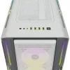 CORSAIR Icue 5000t RGB vidutinis bokštas ATX kompiuterio korpusas – baltas, grūdintas stiklas