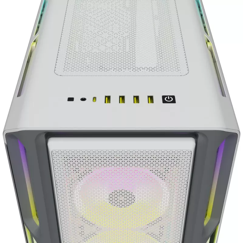 CORSAIR Icue 5000t RGB vidutinis bokštas ATX kompiuterio korpusas – baltas, grūdintas stiklas