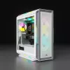 CORSAIR Icue 5000t RGB vidutinis bokštas ATX kompiuterio korpusas – baltas, grūdintas stiklas