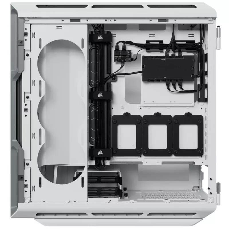 CORSAIR Icue 5000t RGB vidutinis bokštas ATX kompiuterio korpusas – baltas, grūdintas stiklas
