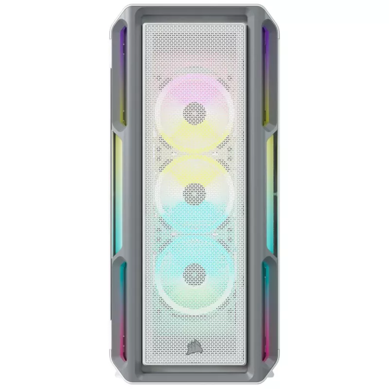 CORSAIR Icue 5000t RGB vidutinis bokštas ATX kompiuterio korpusas – baltas, grūdintas stiklas