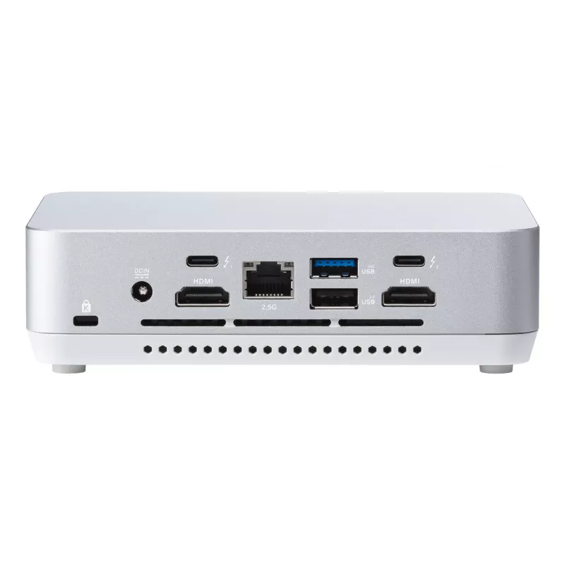 Mini kompiuteris be atminties ir disko ASUS NUC 14 Pro+ RNUC14RVSU900000I UCFF sidabrinis 185H DDR5 96GB