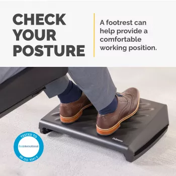 Fellowes Breyta kojų atrama po stalu – ergonomiška juoda