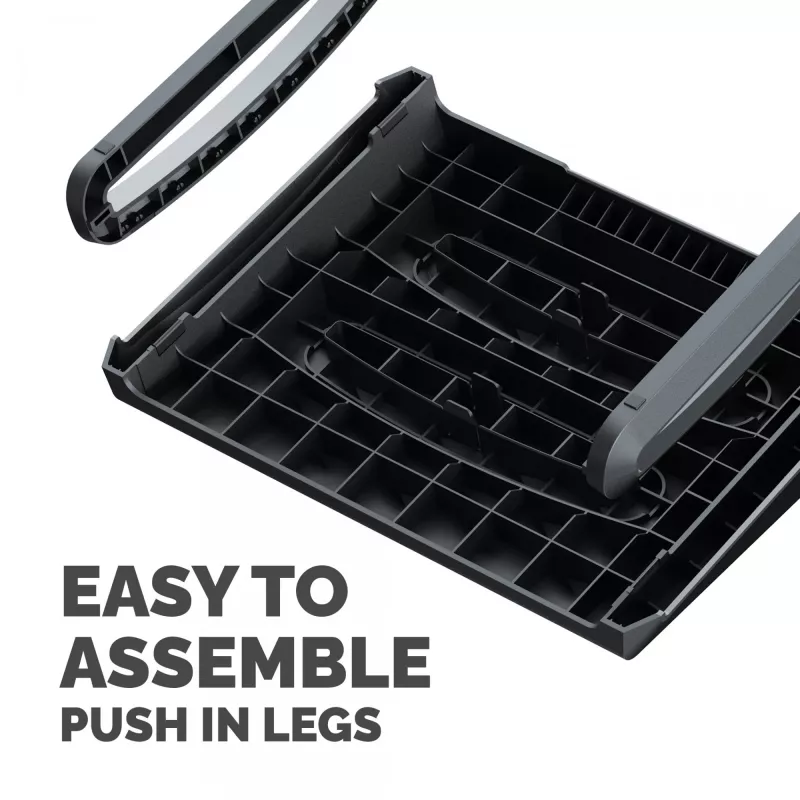 Fellowes Breyta kojų atrama po stalu – ergonomiška juoda