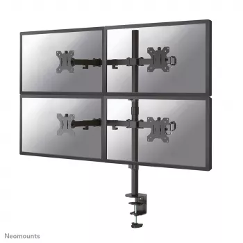 Neomounts FPMA-D550D4BLACK monitoro laikiklis 13-32 colių, spaustuvas/gręžimo anga, 6 kg, 33 cm (13 col.), 81,3 cm (32 col.), 100 x 100 mm, juodas